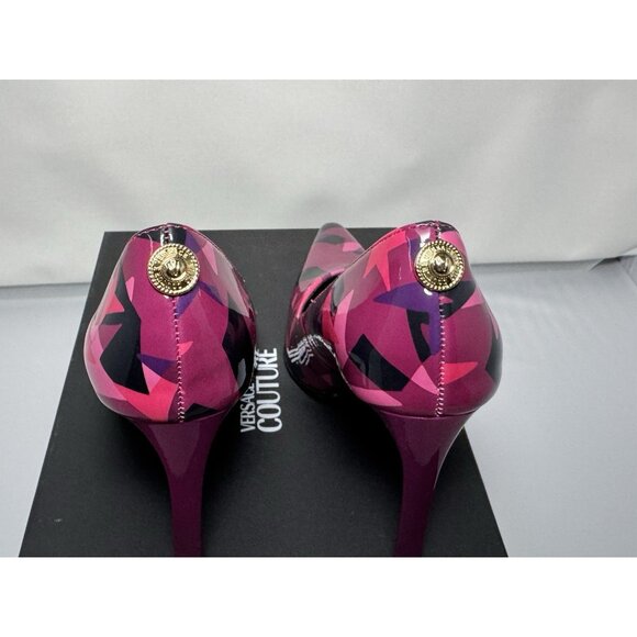 The Versace Jeans Couture Sadie Geometric Patent Pumps Shoe Size 5  EU35 - Picture 5 of 15